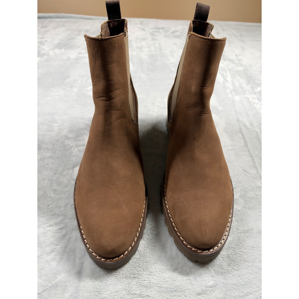 Thursday Boot Co Women 10 Brown Nubuck Chelsea Lug Sole Boots Handmade
